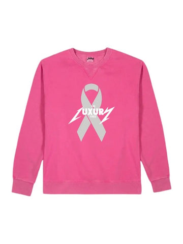 Men Pink Breast Cancer Crewneck