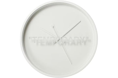 Virgil Abloh x IKEA MARKERAD "TEMPORARY" Wall Clock White